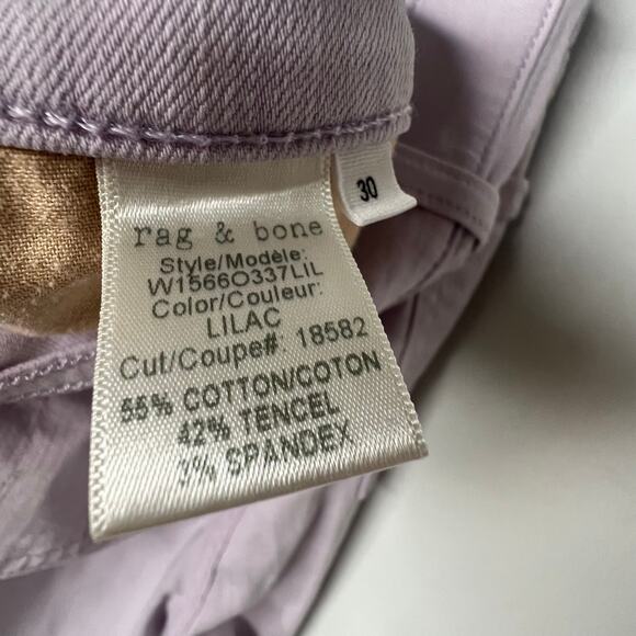 Rag & Bone Lilac High Rise Ankle Skinny Jeans Size 30 - Picture 7 of 8